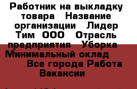 Работник на выкладку товара › Название организации ­ Лидер Тим, ООО › Отрасль предприятия ­ Уборка › Минимальный оклад ­ 28 200 - Все города Работа » Вакансии   